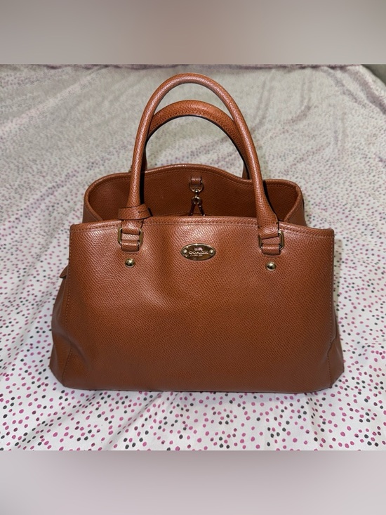 Coach Handbags - Coach Pebbled Leather Satchel in Saddle Brown